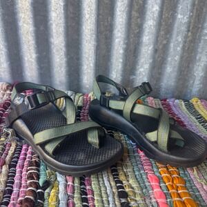 Chaco Z2 Classic Womens Size 7 Green Strappy Hiking Sandals Vibram Made in USA